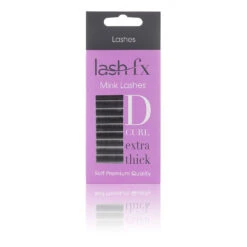 Lash FX Mink D Curl Lashes, Thick (0.15) - 10mm
