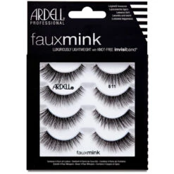 Ardell Faux Mink 811 Strip Lashes, Pack Of 4
