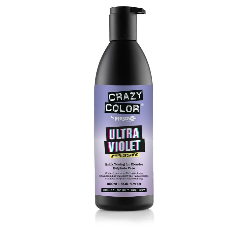 Crazy Color Ultraviolet Anti Yellow Shampoo 1000ml 1 Crazy Color Ultraviolet Anti Yellow Shampoo 1000ml