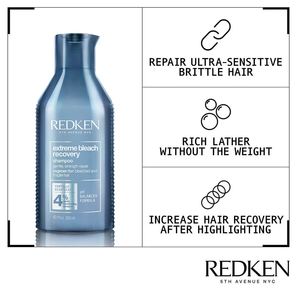 Redken Extreme Bleach Recovery Shampoo 300ml 2 Redken Extreme Bleach Recovery Shampoo 300ml - Image 2